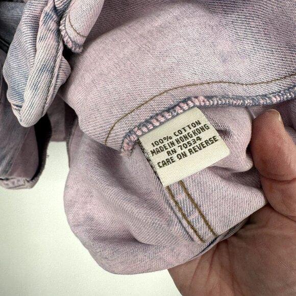 Orvis Denim Jean Jacket Pink and Blue size 18 100% Cotton - Picture 6 of 6